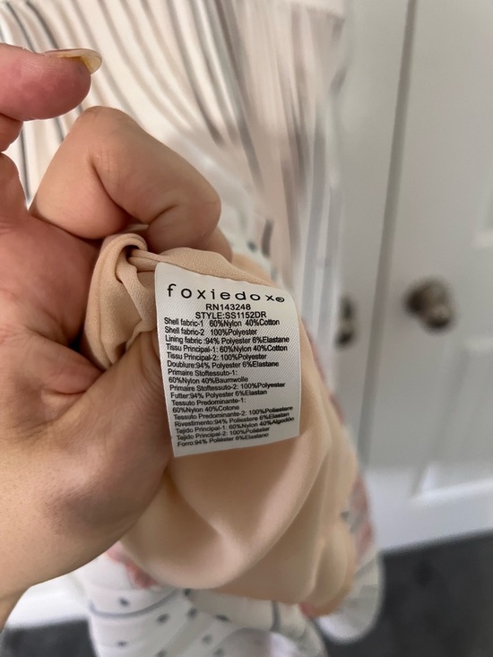 Foxiedox Hera Crochet Lace & Pleated Printed Midi Dress - Picture 9 of 10